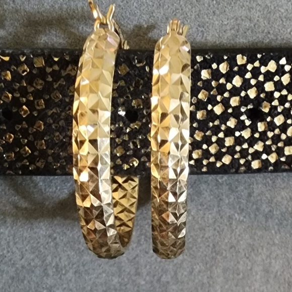 Kay Jewelers Jewelry K Gold Textured Oval Hoop Earrings Poshmark